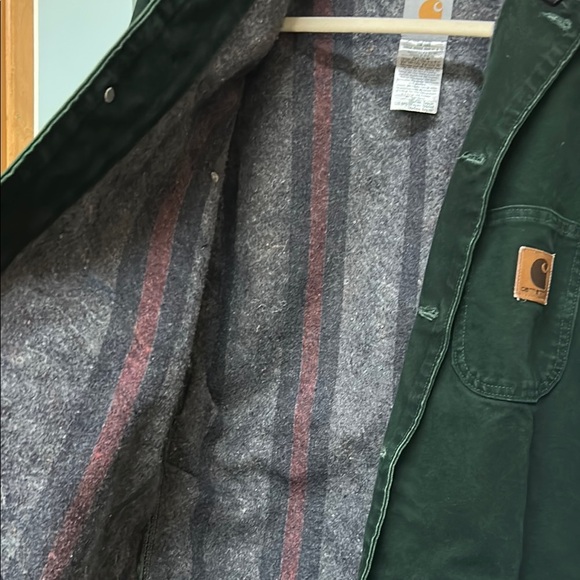 Carhartt Men's Dark Green Jacket (field coat/farm coat) - Picture 3 of 5